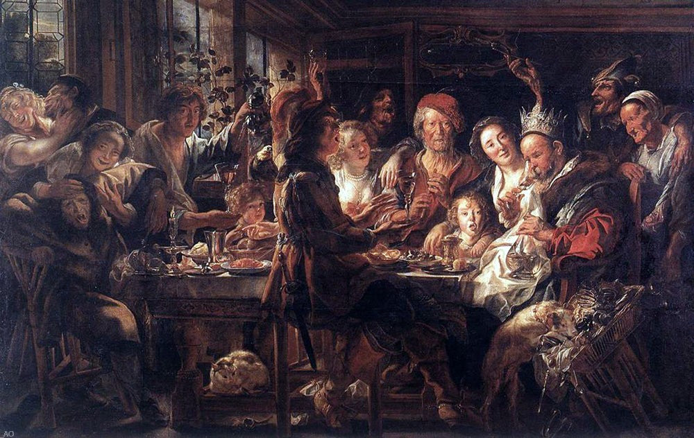 Jacob Jordaens The Bean King - Hand Painted Oil Painting
