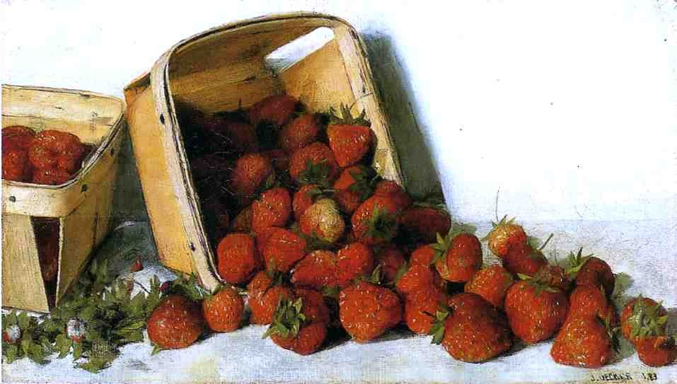  Joseph Decker Strawberries - Hand Painted Oil Painting
