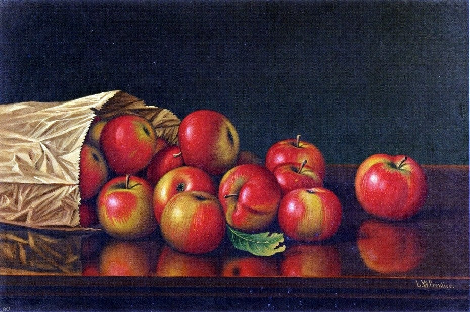 Levi Wells Prentice Apples - Hand Painted Oil Painting