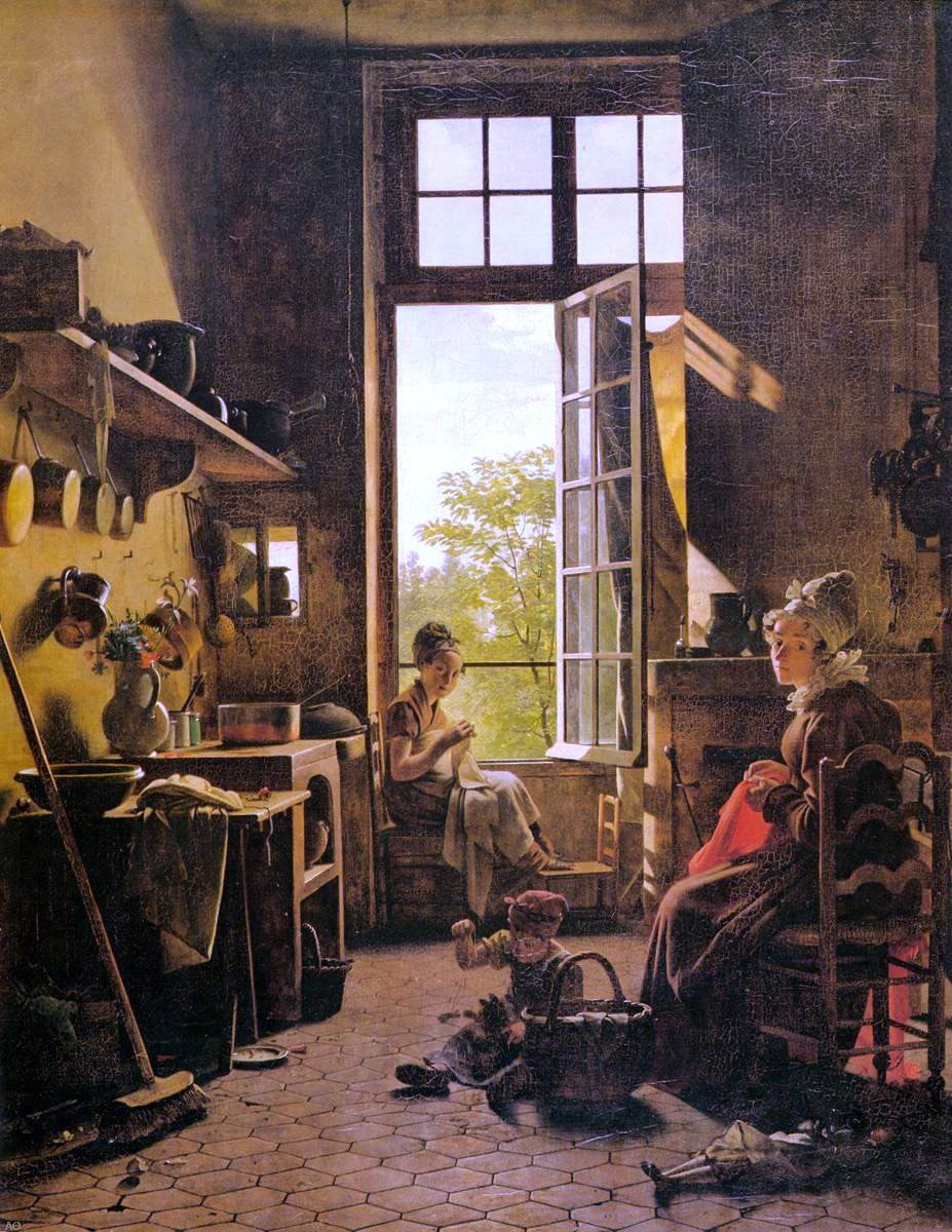 Martin Drolling Interior of a Kitchen (detail) - Hand Painted Oil Painting
