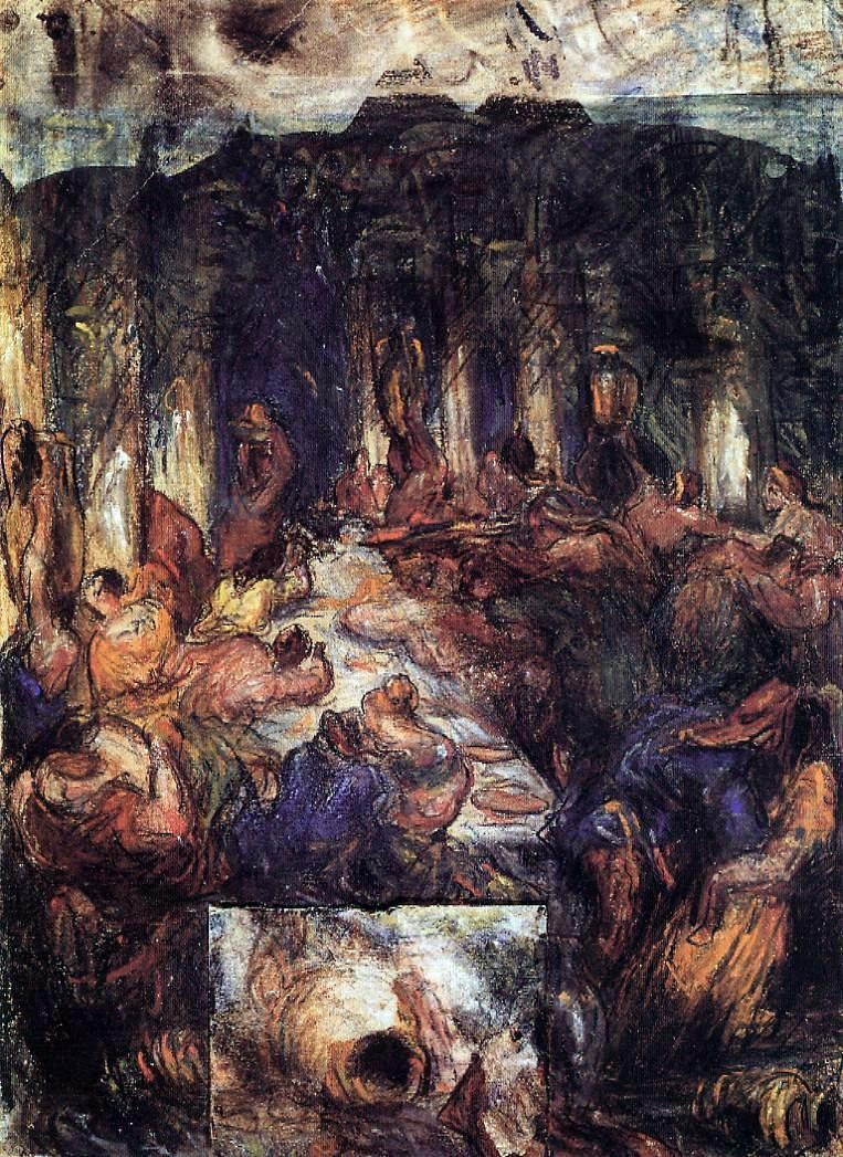 Paul Cezanne The Feast - Hand Painted Oil Painting