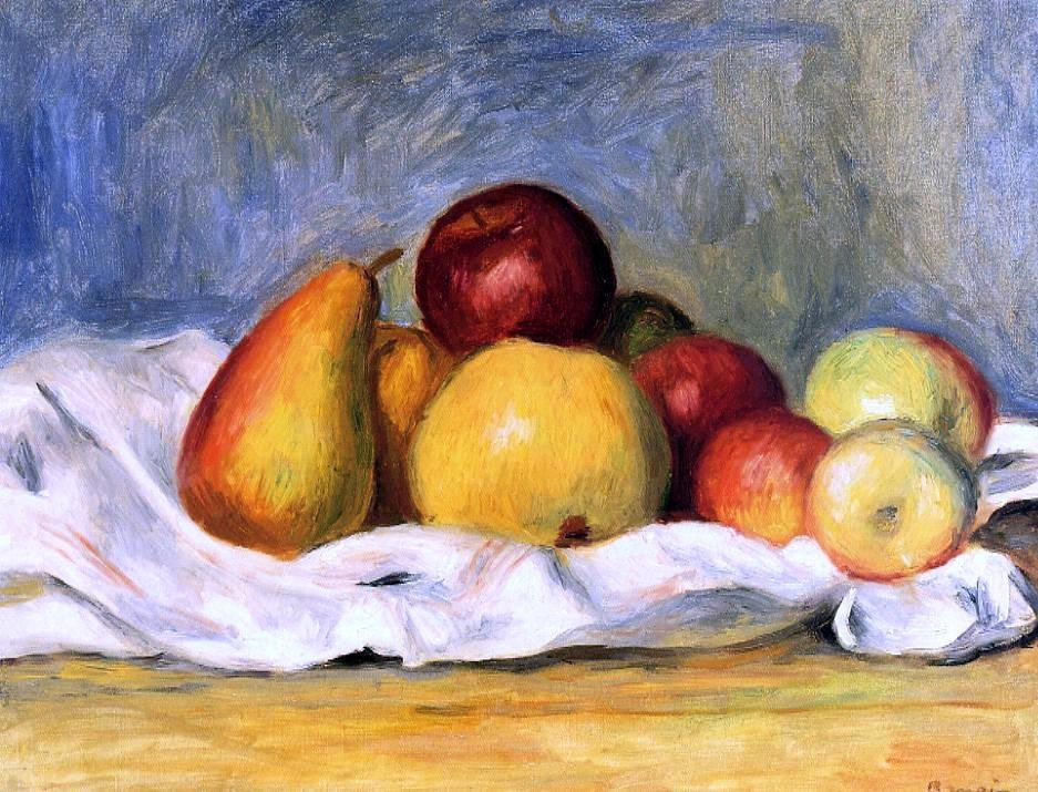  Pierre Auguste Renoir Pears and Apples - Hand Painted Oil Painting