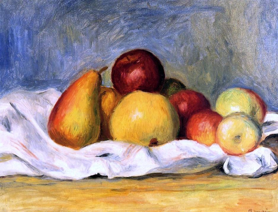 Pierre Auguste Renoir Pears and Apples - Hand Painted Oil Painting