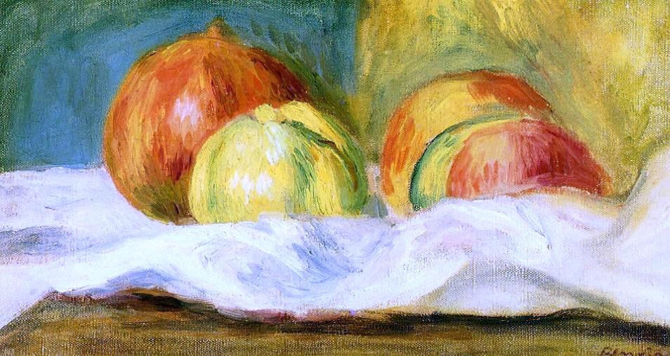 Pierre Auguste Renoir Still Life with Apples and Pomegranates - Hand Painted Oil Painting