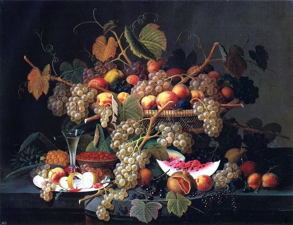 Severin Roesen Still Life with Fruit - Hand Painted Oil Painting