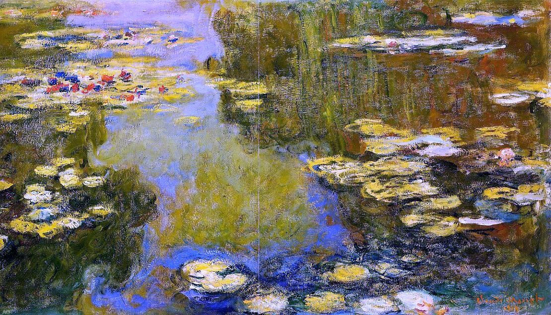  Claude Oscar Monet The Water-Lily Pond (detail) - Hand Painted Oil Painting