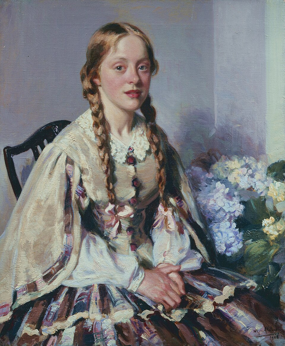 Wilfred Gabriel de Glehn Blue Hydrangeas - Hand Painted Oil Painting