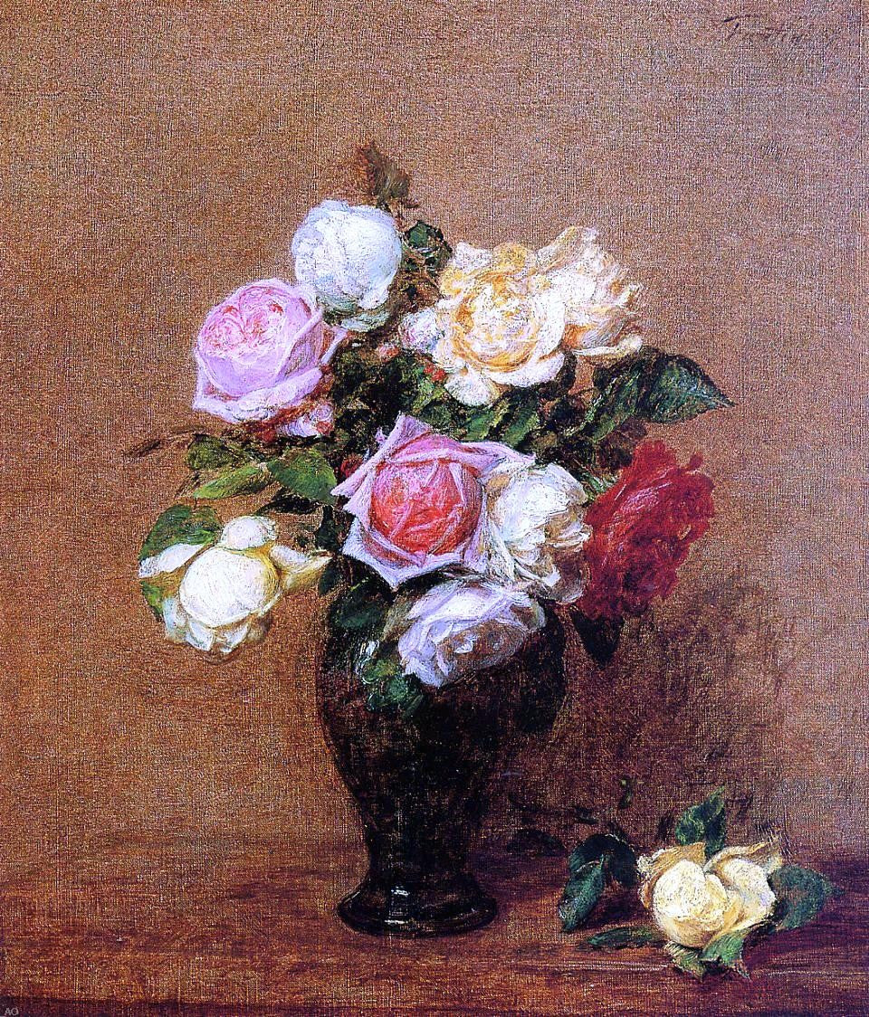Henri Fantin-Latour Roses - Hand Painted Oil Painting