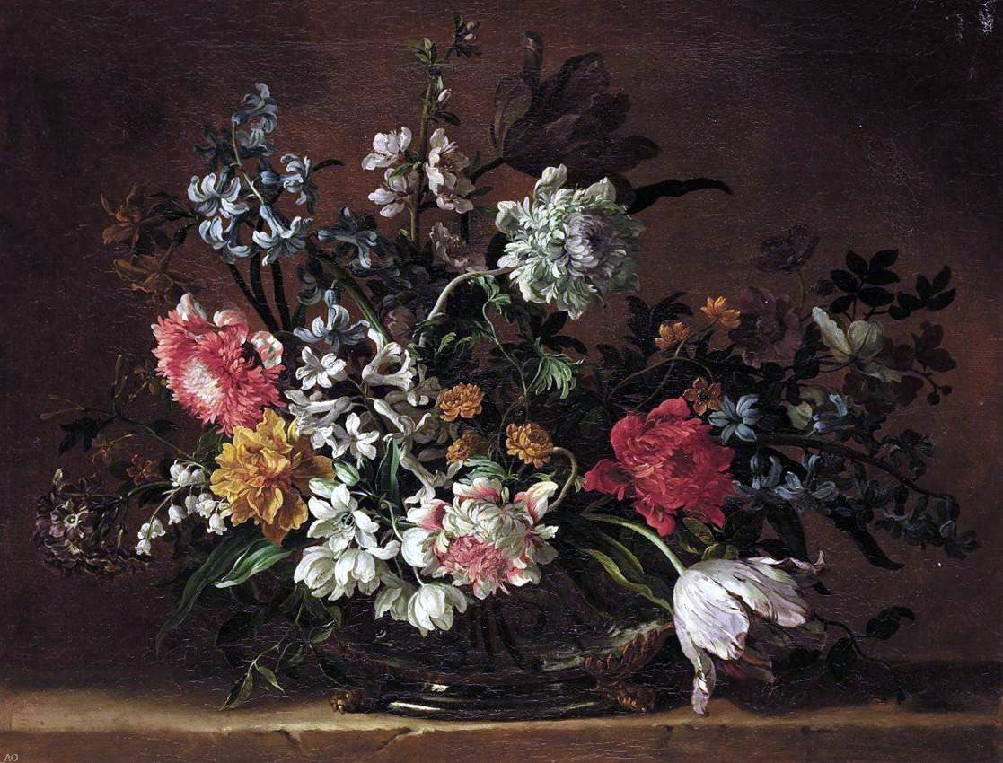  Jean-Baptiste Monnoyer Still-Life of Flowers - Hand Painted Oil Painting