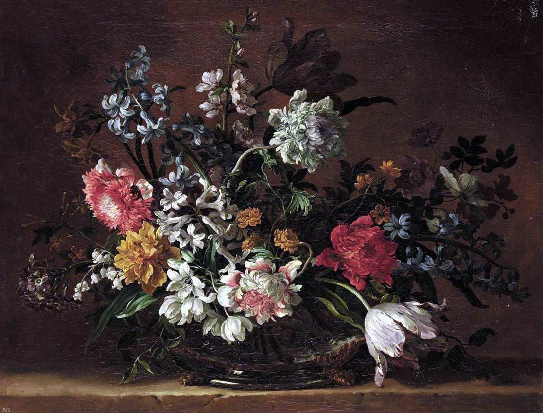 Jean-Baptiste Monnoyer Still-Life of Flowers - Hand Painted Oil Painting