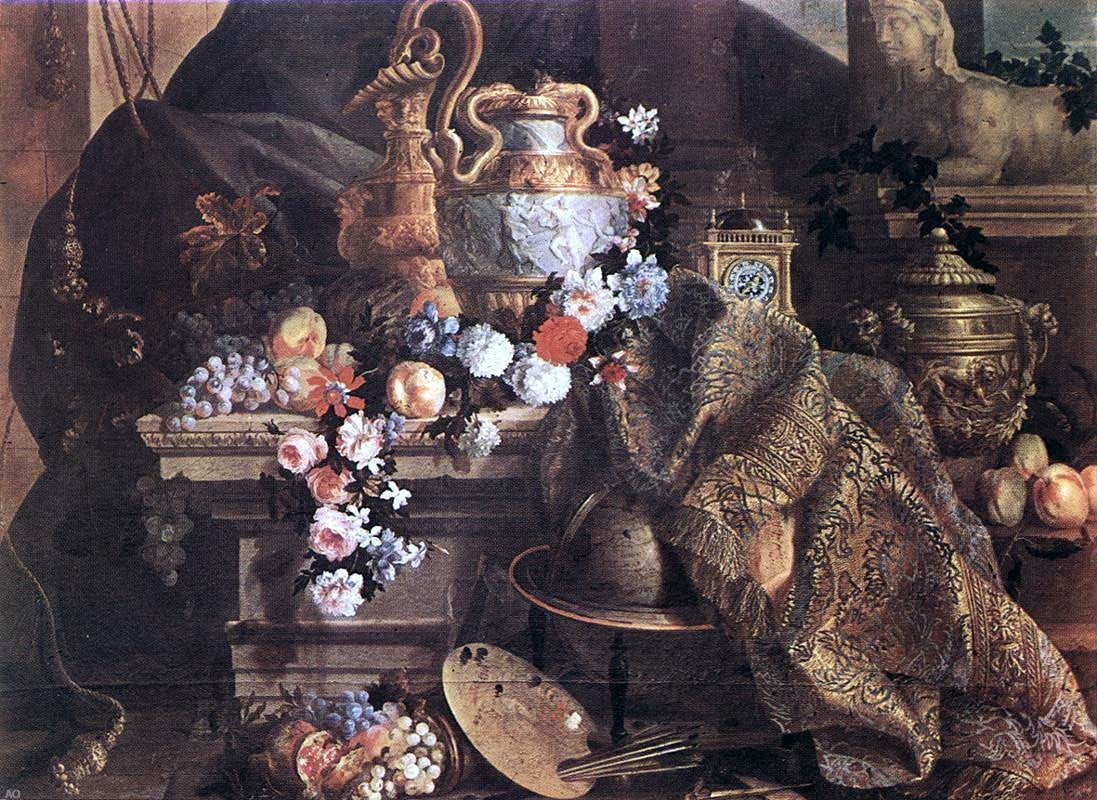 Jean-Baptiste Monnoyer Still-Life of Flowers and Fruits - Hand Painted Oil Painting