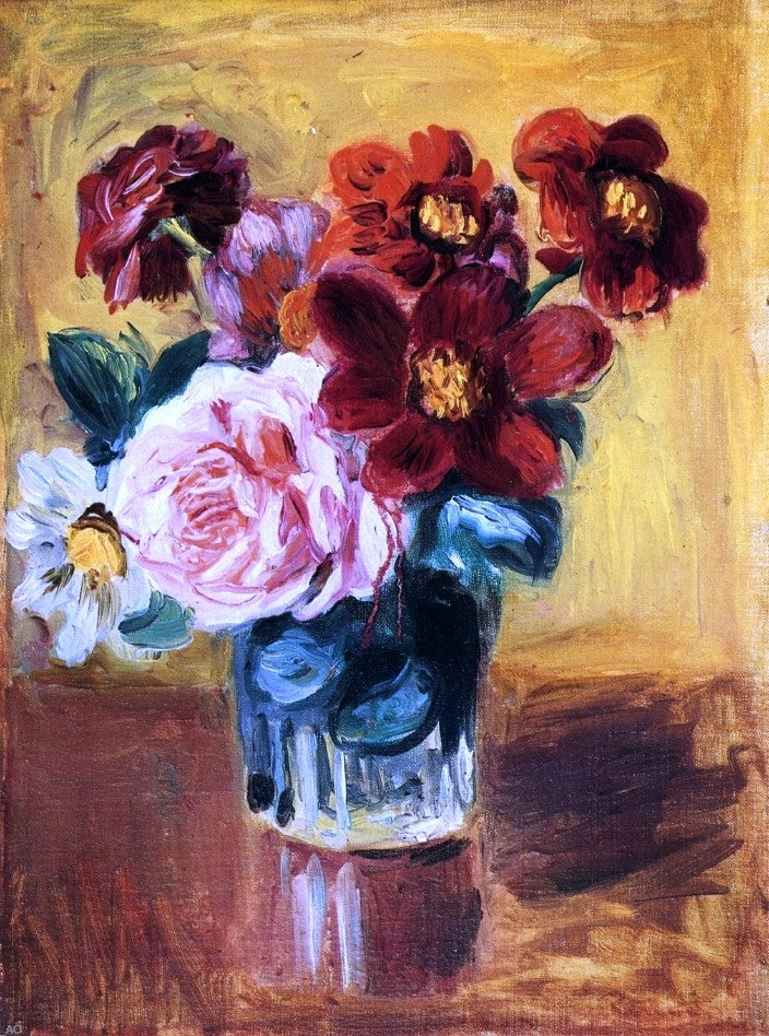  Pierre Auguste Renoir Flowers in a Vase - Hand Painted Oil Painting