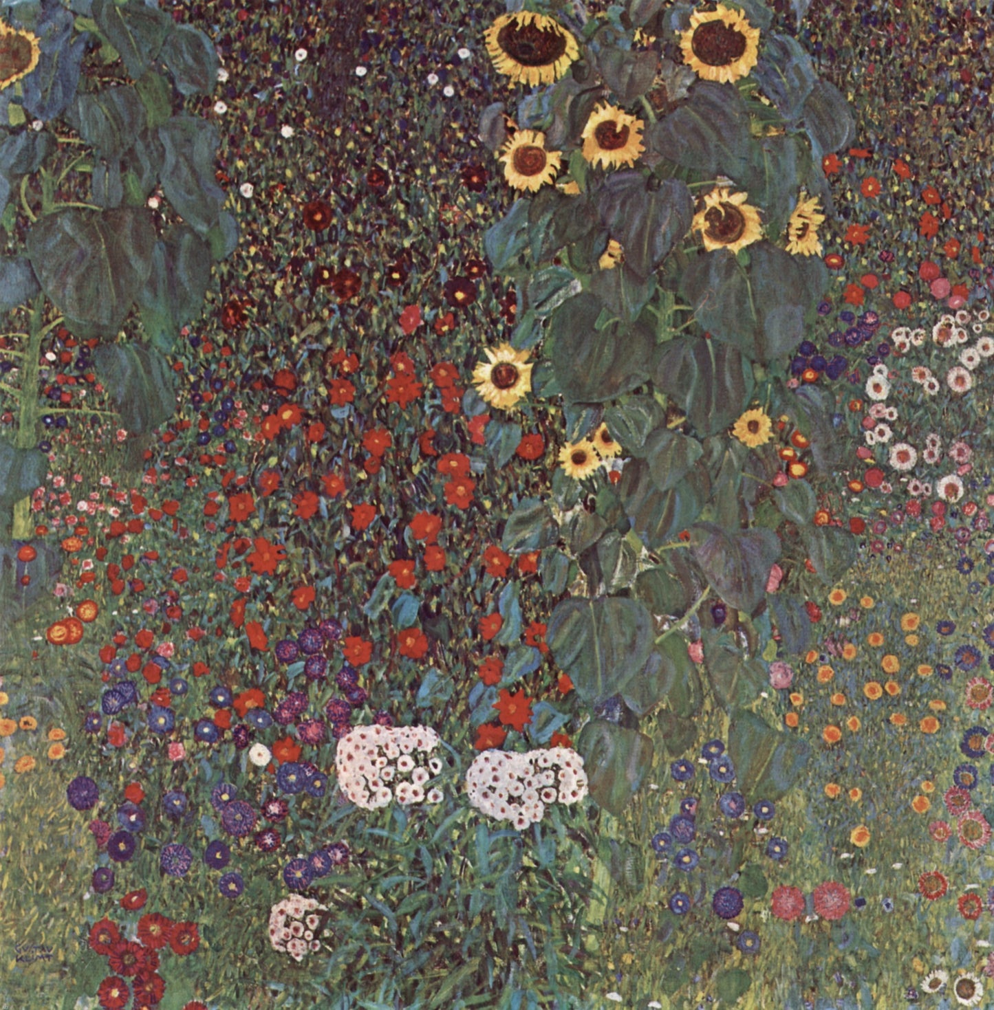 Gustav Klimt Farm Garden with Crucifix - Hand Painted Oil Painting