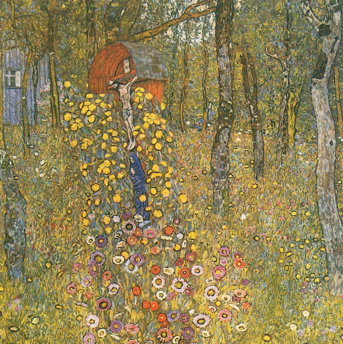 Gustav Klimt A Flower Garden - Hand Painted Oil Painting