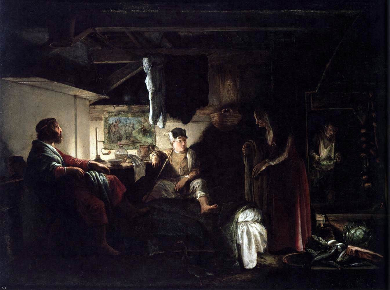  Adam Elsheimer Jupiter and Mercury at Philemon and Baucis - Hand Painted Oil Painting