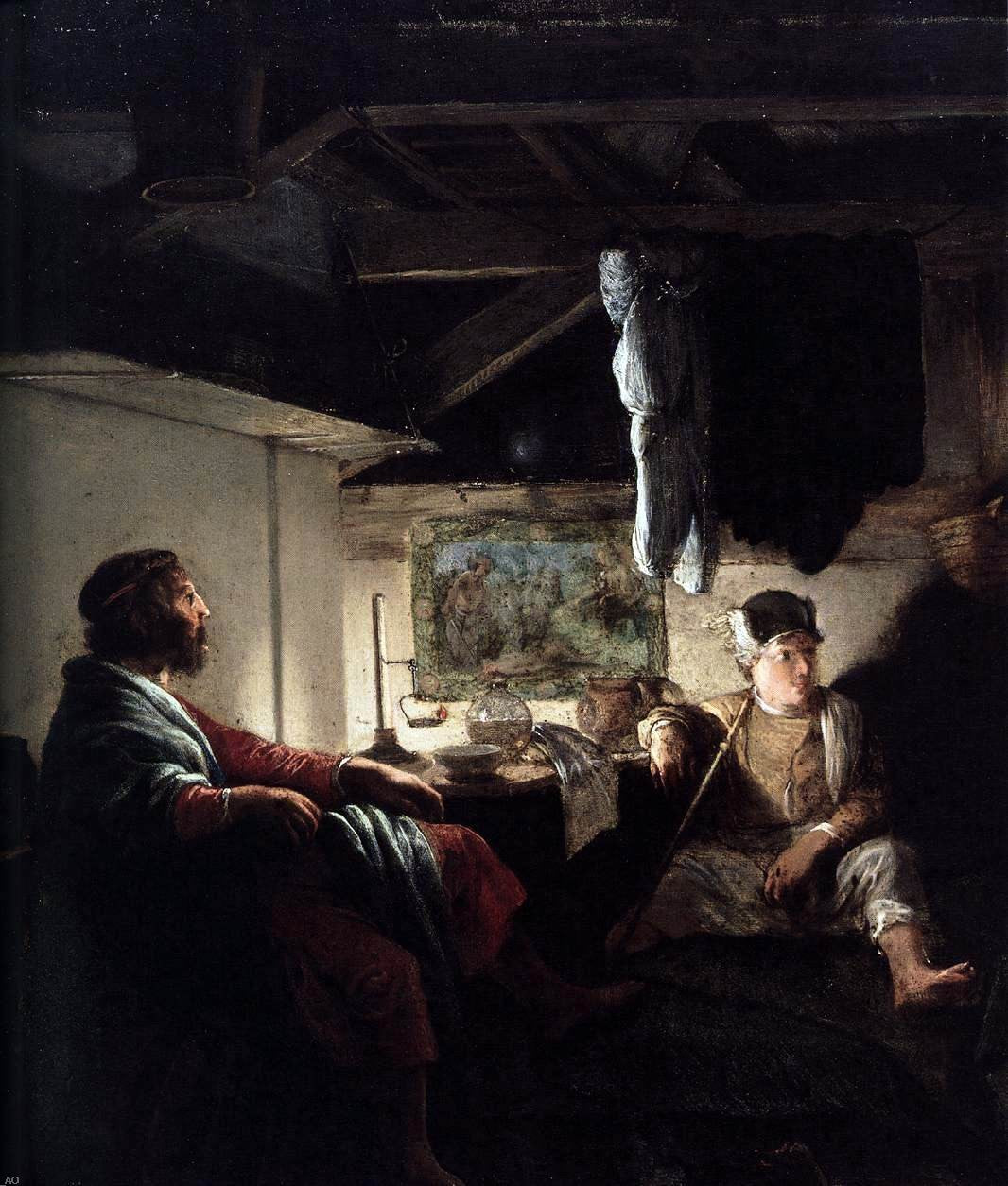  Adam Elsheimer Jupiter and Mercury at Philemon and Baucis (detail) - Hand Painted Oil Painting