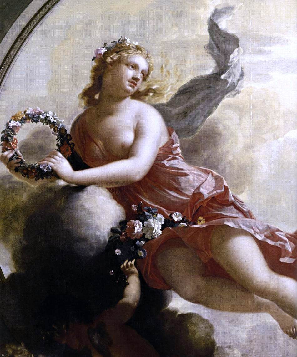 Adriaen Van der Werff Flora with Putti Strewing Flowers (detail) - Hand Painted Oil Painting