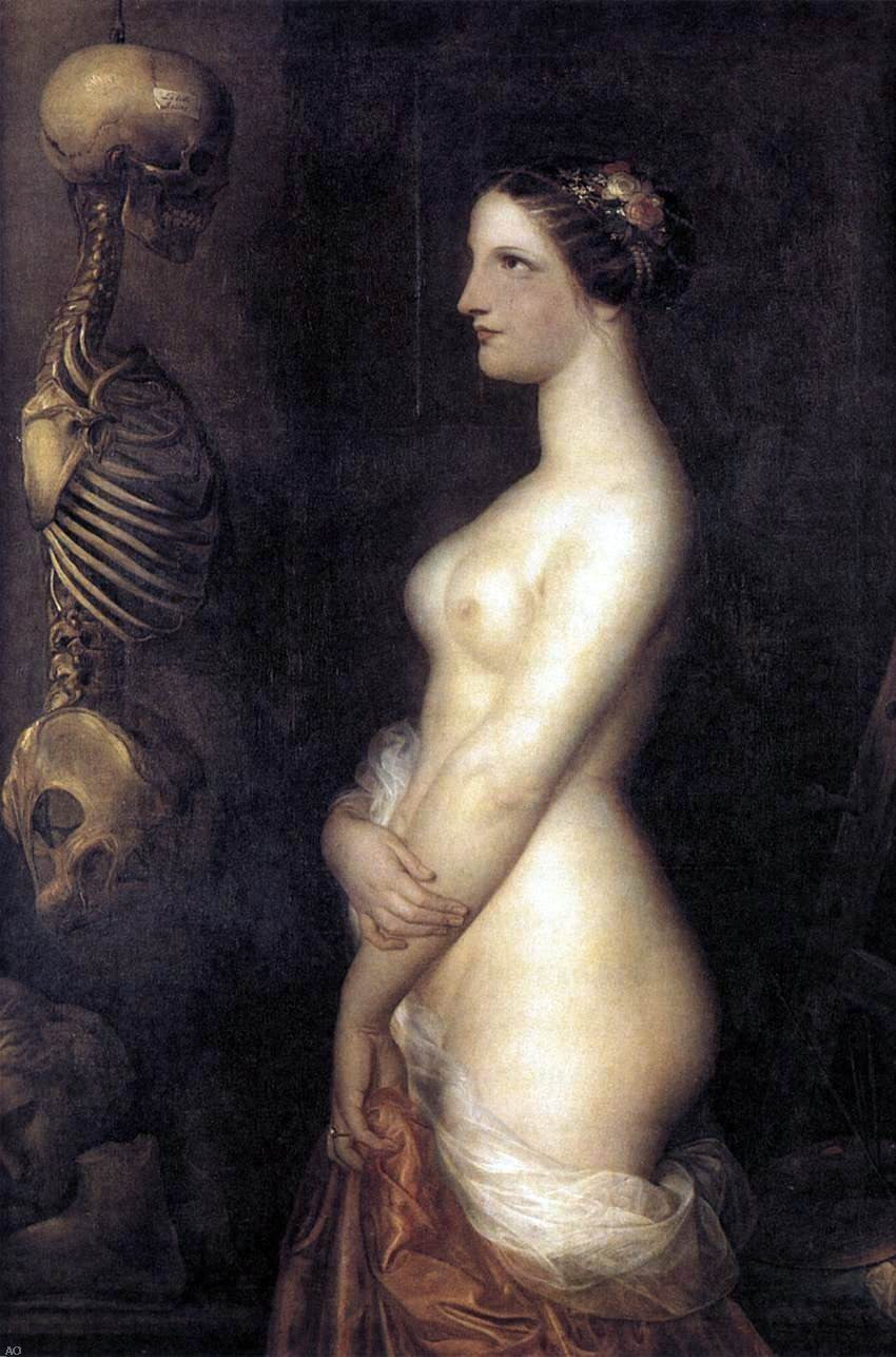 Antoine Wiertz Two Young Girls or the Beautiful Rosine - Hand Painted Oil Painting