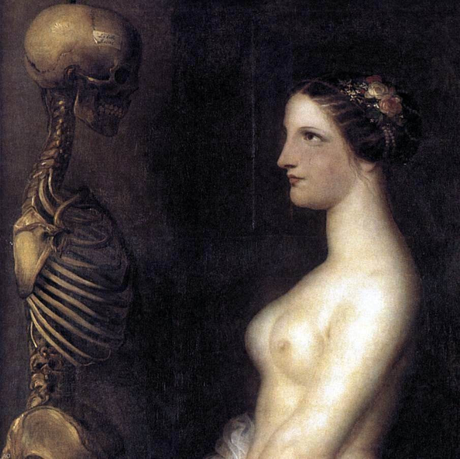 Antoine Wiertz Two Young Girls or the Beautiful Rosine (detail) - Hand Painted Oil Painting