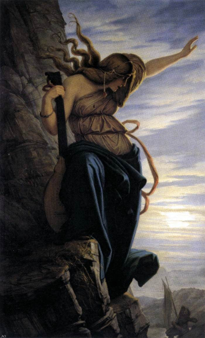 Edward Jakob Von Steinle The Lorelei - Hand Painted Oil Painting
