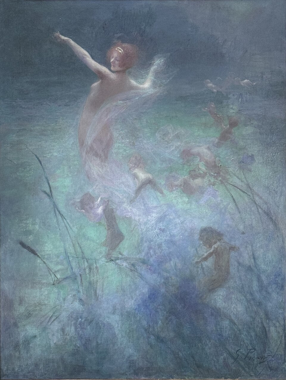 Georges Picard Nymphe Dansant - Hand Painted Oil Painting