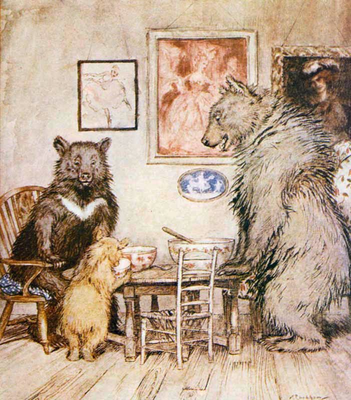 Arthur Rackham The Three Bears - Hand Painted Oil Painting