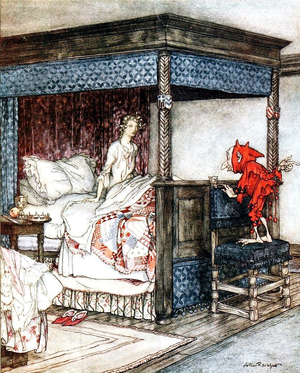 Arthur Rackham O waken, Waken, Burd Isbel - Hand Painted Oil Painting