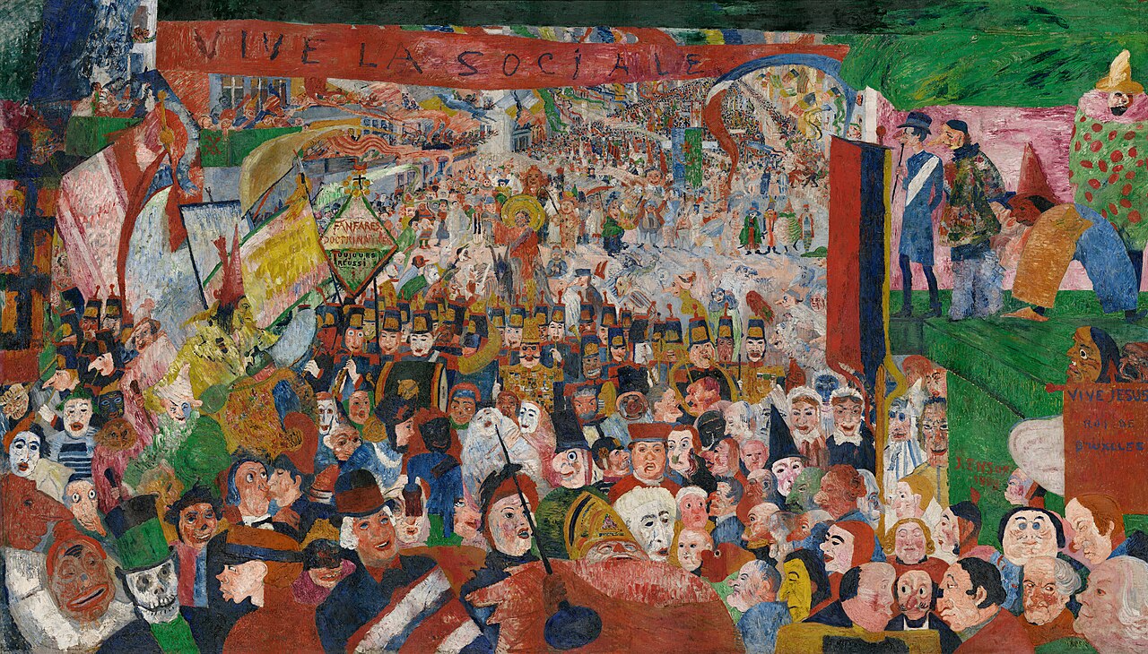 James Ensor Christ's Entry Into Brussels in 1889 - Hand Painted Oil Painting