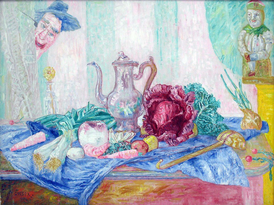James Ensor Still Life with a Cabbage - Hand Painted Oil Painting