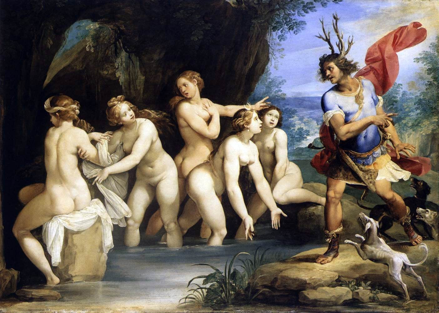 Giuseppe Cesari Diana and Actaeon - Hand Painted Oil Painting