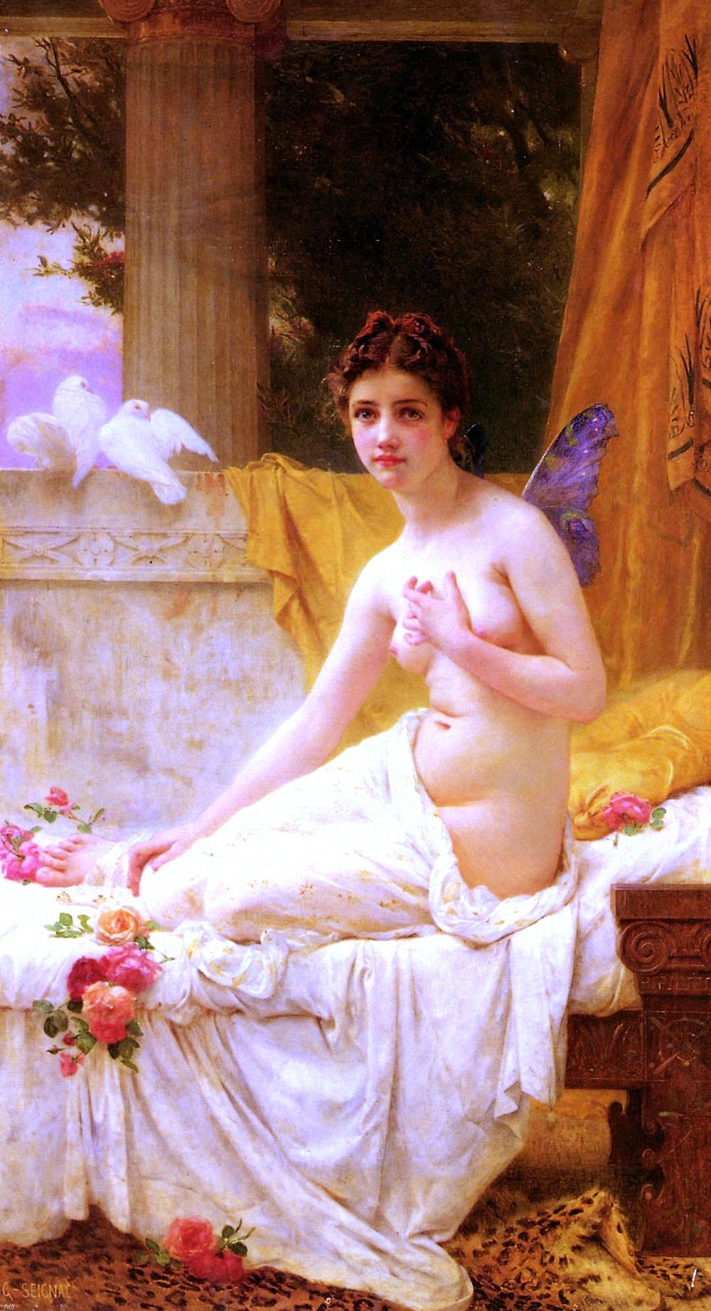 Guillaume Seignac Psyche - Hand Painted Oil Painting