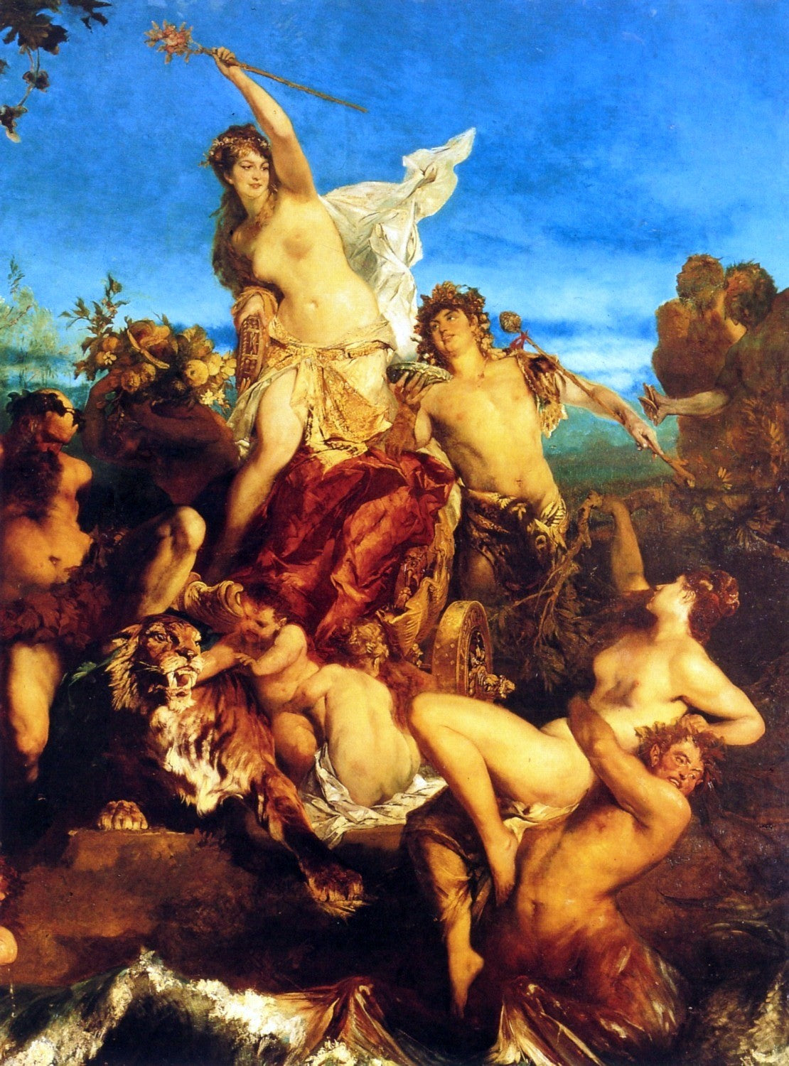 Hans Makart Der Triumph der Ariadne (Detail) - Hand Painted Oil Painting