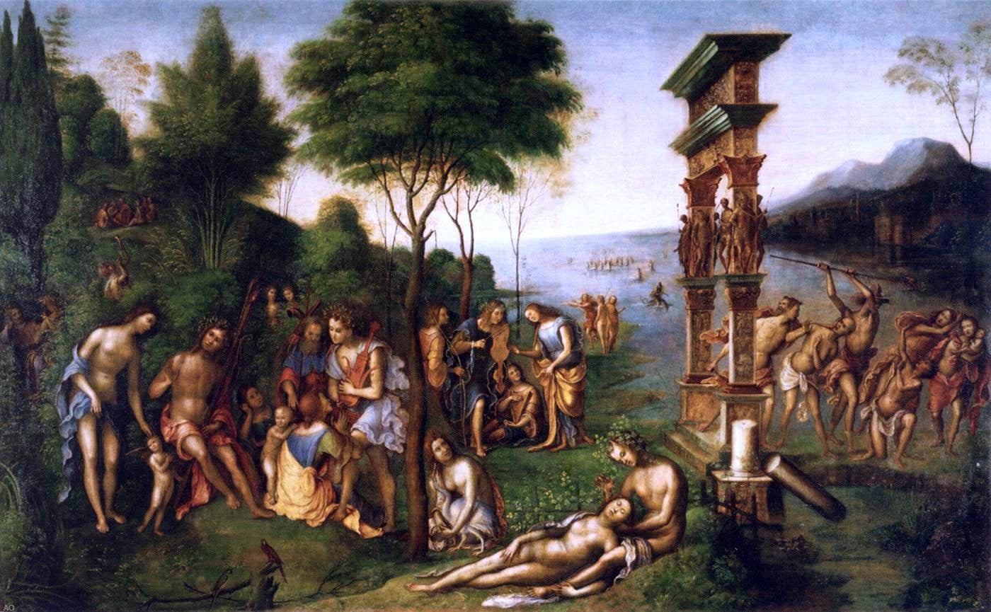 The Elder Lorenzo Costa The Reign of Comus - Hand Painted Oil Painting