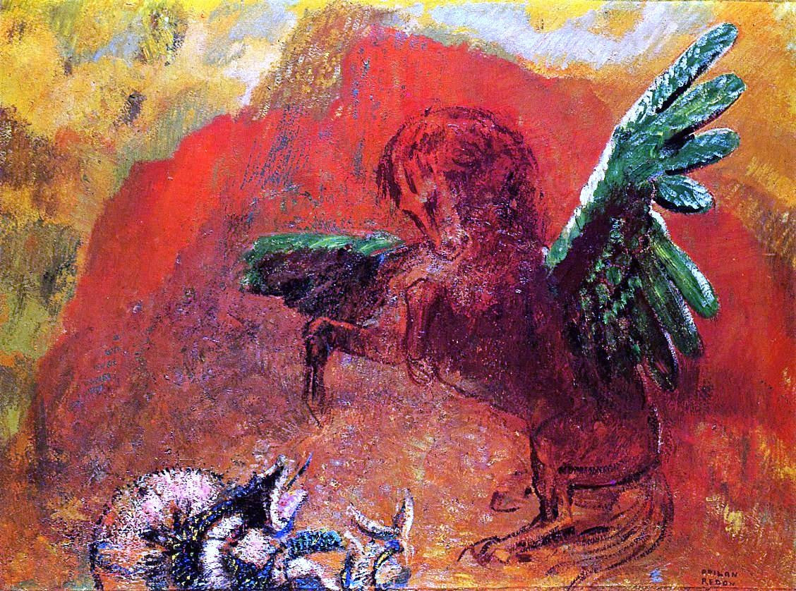 Odilon Redon Pegasus and the Hydra - Hand Painted Oil Painting
