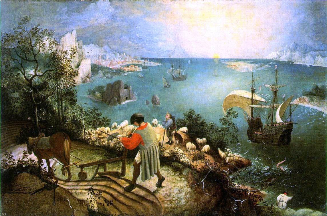 The Elder Pieter Bruegel Landscape with the Fall of Icarus - Hand Painted Oil Painting