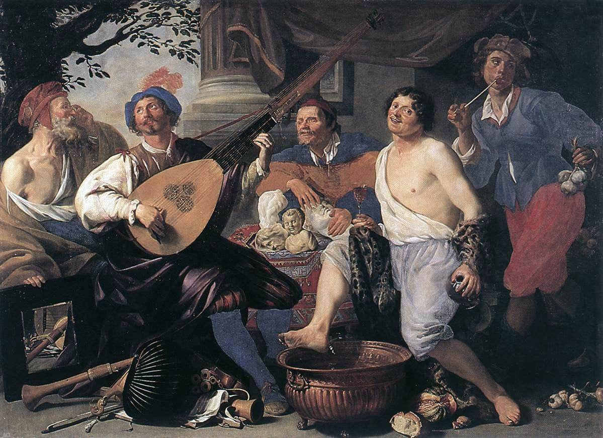 Theodoor Rombouts Allegory of the Five Senses - Hand Painted Oil Painting