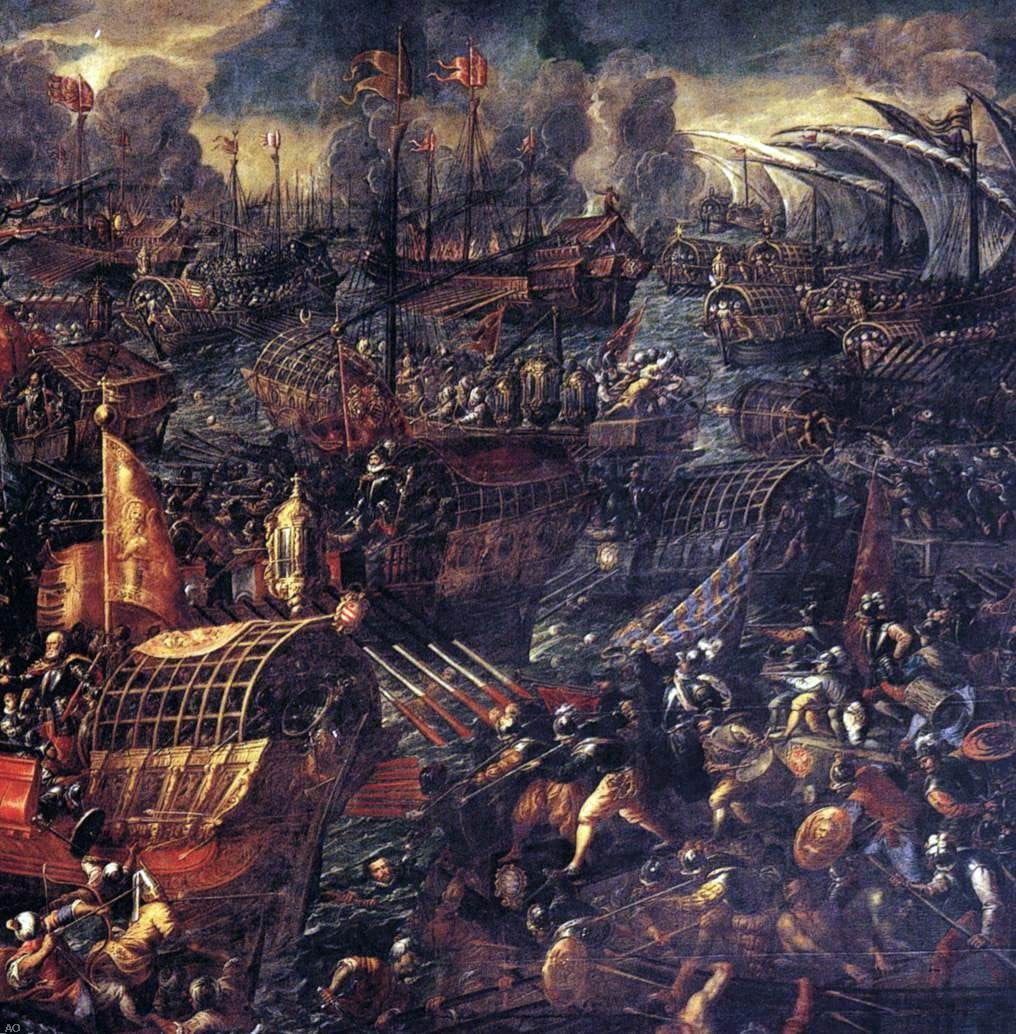 Andrea Vicentino Battle of Lepanto (detail) - Hand Painted Oil Painting