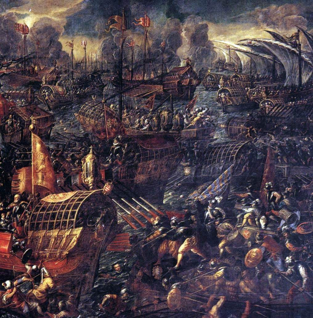  Andrea Vicentino Battle of Lepanto (detail) - Hand Painted Oil Painting
