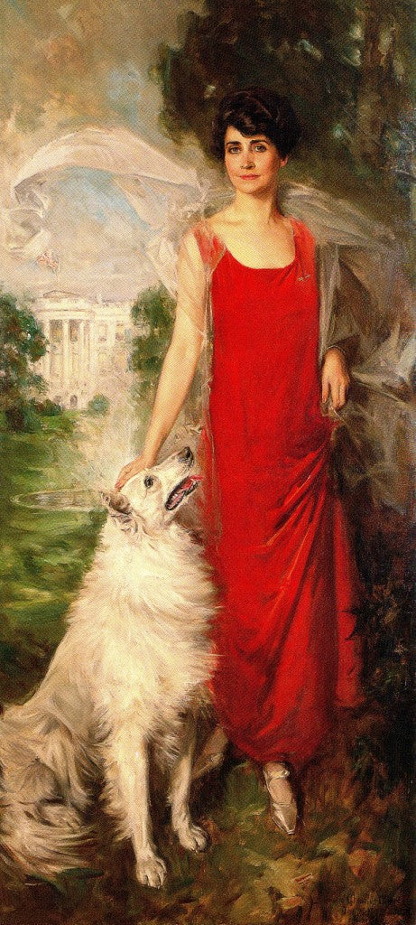 Howard Chandler Christy Official portrait of First Lady Grace Coolidge - Hand Painted Oil Painting