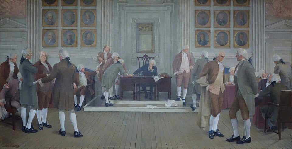 Albert Herter The Signing of the Constitution - Hand Painted Oil Painting