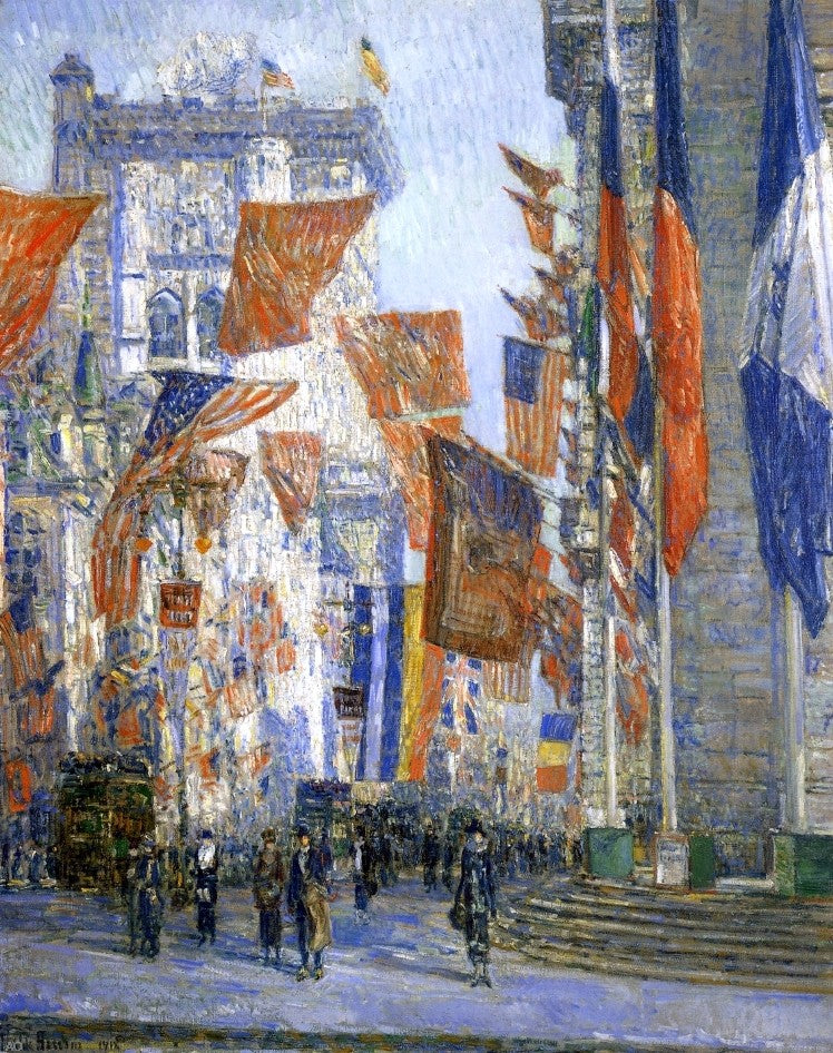 Frederick Childe Hassam Avenue of the Allies - Hand Painted Oil Painting