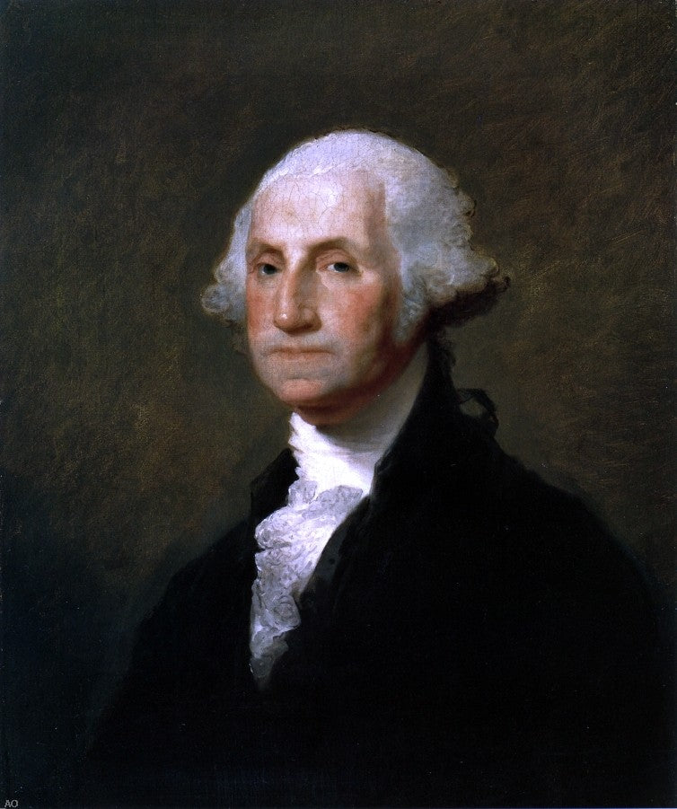  Gilbert Stuart George Washington - Hand Painted Oil Painting