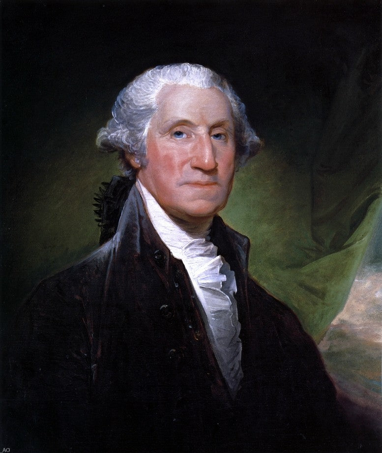  Gilbert Stuart George Washington (The Gibbs-Channing-Avery Portrait) - Hand Painted Oil Painting