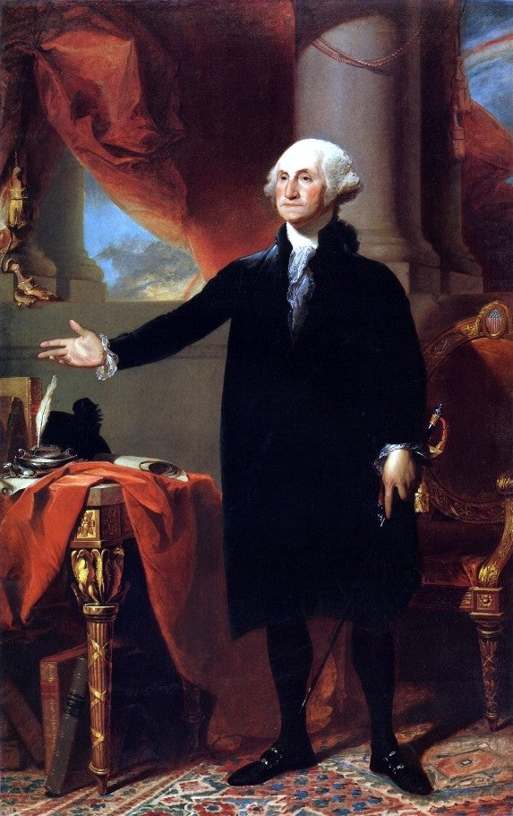 Gilbert Stuart George Washington (The Landsdowne Portrait) - Hand Painted Oil Painting