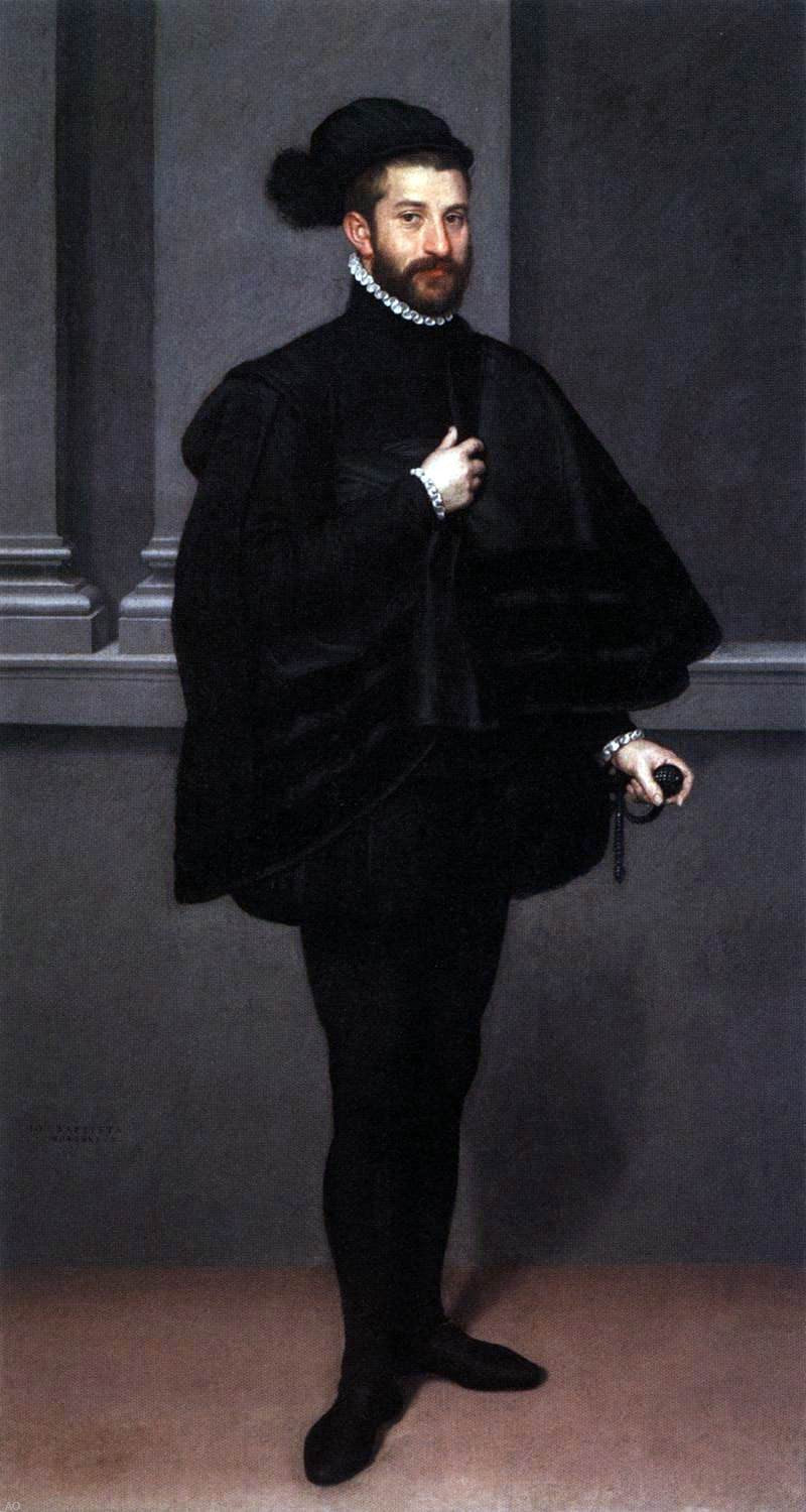 Giovanni Battista Moroni The Black Knight - Hand Painted Oil Painting