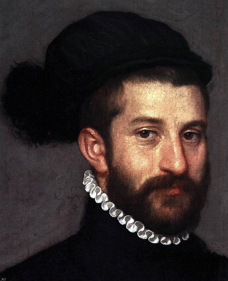 Giovanni Battista Moroni The Black Knight (detail) - Hand Painted Oil Painting