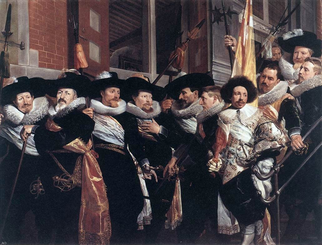Hendrick Gerritsz Pot Officers of the Civic Guard of St Adrian - Hand Painted Oil Painting