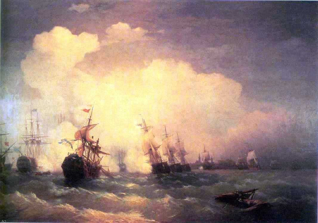  Ivan Constantinovich Aivazovsky Sea Buttle near Revel - Hand Painted Oil Painting