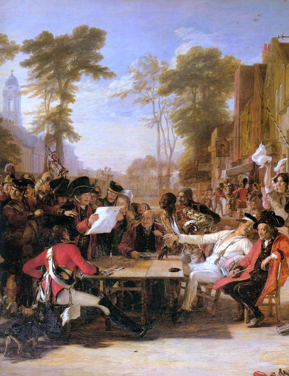 Sir David Wilkie Chelsea Pensioners Reading the Waterloo Dispatch (detail) - Hand Painted Oil Painting