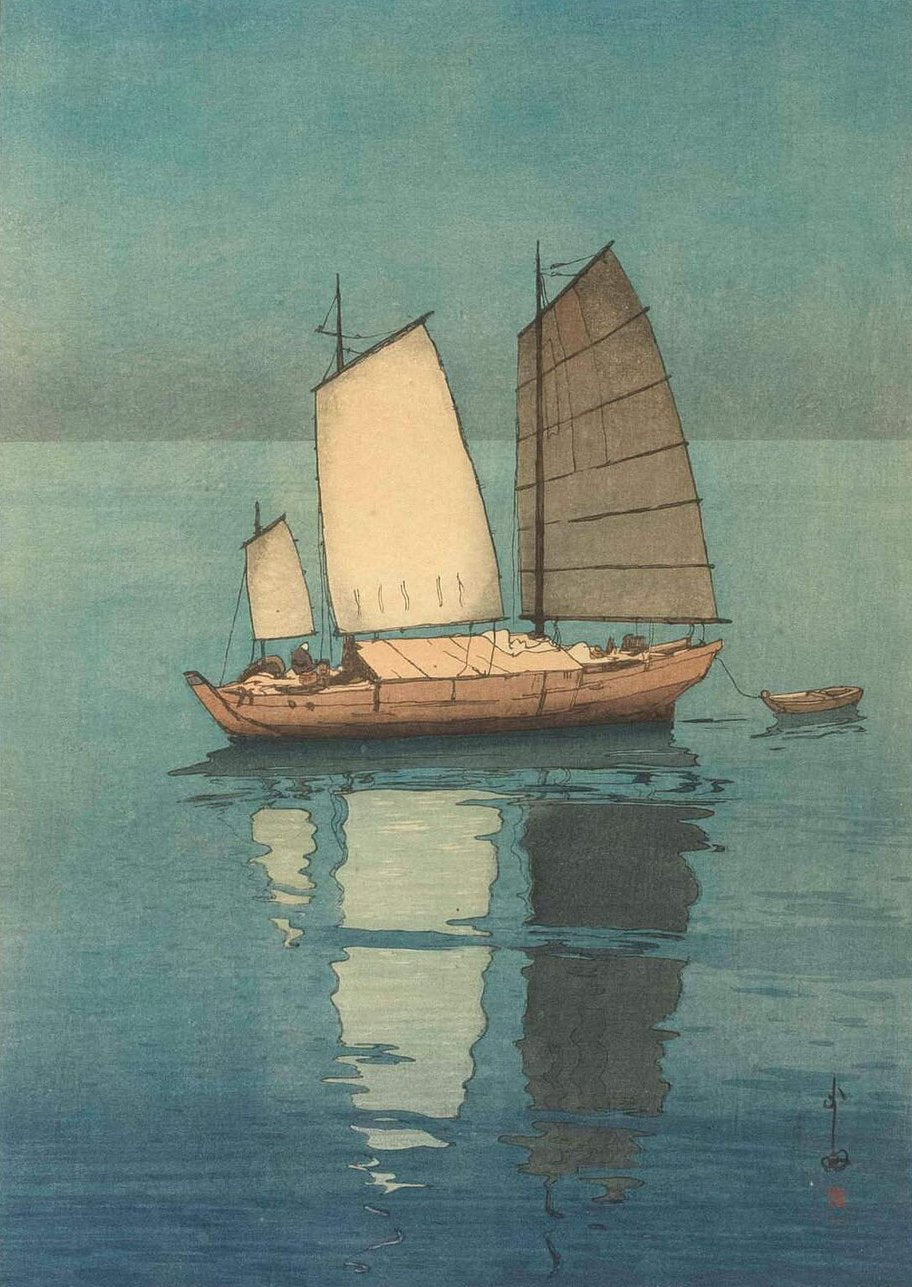 Hiroshi Yoshida Sailing Boats, Afternoon - Hand Painted Oil Painting